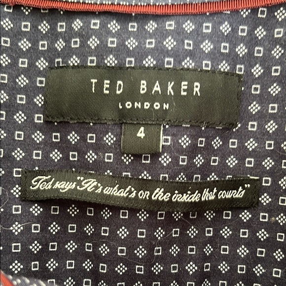 Ted Baker London size 4 men’s navy and red floral shirt - Picture 2 of 5